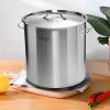 SOGA 33L Top-Grade Thick Stainless Steel Stock Pot 18/10 – Heavy-Duty Cooking Pot for Soup, Stew, Boiling, and Catering