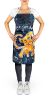 NEW Space Cat Det Cat Apron Cooking Kitchen Server Baking Crafts Gardening for Adult Women Men, Unisex, Large, Multicolor
