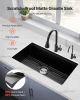 VEVOR 33 inch Kitchen Sink Workstation, Undermount Granite Sink, Drop-In Single Bowl Farmhouse Basin with Multiple Accessories