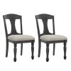 Wooden Frame Upholstered Dining Chairs set of 2,Mid Century Retro Chairs Comfor Kitchen Chairs for Living Room,Restaurant