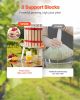 VEVOR 1.6 Gal/6L Fruit Wine Press, Solid Wood Basket with 8 Blocks, Heavy Duty Manual Juice Maker