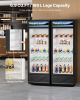 VEVOR Commercial Merchandiser Refrigerator, 6.9 CU.FT Glass Door Display Refrigerator