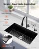 VEVOR 30 inch Kitchen Sink Workstation, Undermount Granite Sink, Drop-In Single Bowl Farmhouse Basin with Multiple Accessories