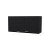 FM FURNITURE Nakya Kitchen Wall Cabinet with 2 Doors, Black