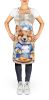 Corgi The Chef Apron Cooking Kitchen Server Baking Crafts Gardening for Adult Women Men, Unisex, Large, Multicolor