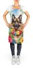 Belgian Tervuren Luau Apron Cooking Kitchen Server Baking Crafts Gardening for Adult Women Men, Unisex, Large, Multicolor