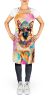 German Shepherd Hippie Dawg Apron Cooking Kitchen Server Baking Crafts Gardening for Adult Women Men, Unisex, Large, Multicolor