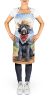 Portuguese Water Dog Cowboy Welcome Apron Cooking Kitchen Server Baking Crafts Gardening for Adult Women Men, Unisex, Large, Multicolor