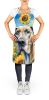 Great Dane in Sunflowers Apron Cooking Kitchen Server Baking Crafts Gardening for Adult Women Men, Unisex, Large, Multicolor