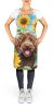Labradoodle in Sunflowers Apron Cooking Kitchen Server Baking Crafts Gardening for Adult Women Men, Unisex, Large, Multicolor