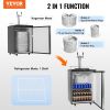 VEVOR Beer Kegerator, Dual Tap Draft Beer Dispenser, Full Size Keg Refrigerator With Shelf, CO2 Tank(No Gas), Drip Tray & Rail