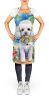White Poodle Luau Apron Cooking Kitchen Server Baking Crafts Gardening for Adult Women Men, Unisex, Large, Multicolor