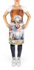 Whippet The Chef Apron Cooking Kitchen Server Baking Crafts Gardening for Adult Women Men, Unisex, Large, Multicolor