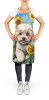 Maltipoo in Sunflowers Apron Cooking Kitchen Server Baking Crafts Gardening for Adult Women Men, Unisex, Large, Multicolor