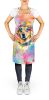 Yellow Labrador Hippie Dawg Apron Cooking Kitchen Server Baking Crafts Gardening for Adult Women Men, Unisex, Large, Multicolor