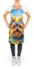 Yorkshire Terrier in Sunflowers Apron Cooking Kitchen Server Baking Crafts Gardening for Adult Women Men, Unisex, Large, Multicolor