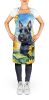 Scottish Terrier in Sunflowers Apron Cooking Kitchen Server Baking Crafts Gardening for Adult Women Men, Unisex, Large, Multicolor