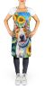 NEW English Bull Terrier in Sunflowers Apron Cooking Kitchen Server Baking Crafts Gardening for Adult Women Men, Unisex, Large, Multicolor