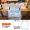 VEVOR Commercial Ice Cream Display Case, 5.6 Cu.ft Chest Freezer, Mobile Glass Top Deep Freezer, Restaurant Gelato Dipping Cabinet