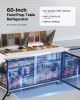VEVOR 60"W Commercial Refrigerator, 15.4 Cu. Ft Sandwich Prep Refrigerated Table, Mega Top Food Prep Fridge with 24 Pans and Cutting Board