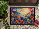 NEW Pansies in Color Doormat Front Door Mat Indoor Outdoor Rugs for Entryway, Non Slip Washable Low Pile, 18H X 27W