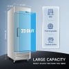 27" Commercial Refrigerator 23 Cu.ft with 1 Solid Door Reach-In Refrigerators Stainless Steel ETL Approved Upright Fridge Storage