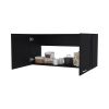 FM FURNITURE Nakya Kitchen Wall Cabinet with 2 Doors, Black