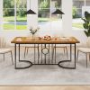 1PC 71 Inch Large Dining Table for 6-8 People Rectangular Wood Kitchen Table