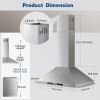 Island Range Hood 36 inch 700 CFM Ceiling Mount Kitchen Hood Vent with Gesture Sensing &Touch Control,Ducted/Ductless Convertible,3 Speeds Fan