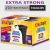 Boxed Disposable Garbage Bag 270 Pieces Puncture Tear Resistant Trash Bags, 8 Gallon Capacity