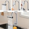 3 in 1 Large-Scale 360° Waterfall Kitchen Faucet - Touch-Controlled, Swivel Spout, Extender for Kitchen Sink