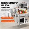 VEVOR Stainless Steel Prep Table, 900x600x800 mm, 700 lbs Load Capacity, Heavy Duty Metal Worktable with 3 Adjustable Height Levels