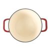 5-Quart Enamel Cast Iron Dutch Oven with Lid, Red