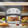 Stainless Steel 12-Liter Air Fryer, Dual Knob Control, 450°F Temperature Range, 60-Min Timer, Presets for French Fries, Pizza, Chicken, Fish
