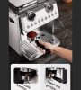 PS905A Semi-Automatic Coffee Maker with 2850W Coffee Bean Grinder, 20Bar Espresso Machine, ULKA High-Pressure Pump, Vintage Pressure Gauge