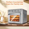 27.5QT 6-in-1 Air Fryer Toaster Oven Dropdown-Door 6-Slice Countertop Convection Oven for Air Frying, Baking, Roasting, Broiling & Grilling, 1600W