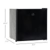 1.1 Cu.Ft Mini Upright Freezer Countertop with Removable Shelves Reversible Door for Home Dorm Black