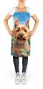 Norwich Terrier in Sunflowers Apron Cooking Kitchen Server Baking Crafts Gardening for Adult Women Men, Unisex, Large, Multicolor