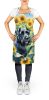 Giant Schnauzer in Sunflowers Apron Cooking Kitchen Server Baking Crafts Gardening for Adult Women Men, Unisex, Large, Multicolor