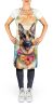 German Shepherd Luau Apron Cooking Kitchen Server Baking Crafts Gardening for Adult Women Men, Unisex, Large, Multicolor