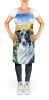 Borzoi in Sunflowers Apron Cooking Kitchen Server Baking Crafts Gardening for Adult Women Men, Unisex, Large, Multicolor