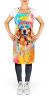Golden Retriever Hippie Dawg Apron Cooking Kitchen Server Baking Crafts Gardening for Adult Women Men, Unisex, Large, Multicolor