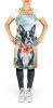 Boston Terrier Luau Apron Cooking Kitchen Server Baking Crafts Gardening for Adult Women Men, Unisex, Large, Multicolor