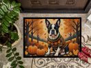 NEW Boston Terrier Fall Doormat Front Door Mat Indoor Outdoor Rugs for Entryway, Non Slip Washable Low Pile, 18H X 27W