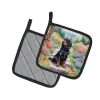 Gordon Setter Spring Path Pair of Pot Holders Kitchen Heat Resistant Pot Holders Sets Oven Hot Pads for Cooking Baking BBQ, 7 1/2 x 7 1/2