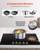 VEVOR Induction Cooktop, 9200W Electric Countertop Burner, 5 Burner Knob Control Stove, Built-in Induction Cooktop with 12 Temperature Settings