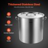 VEVOR Stainless Steel Stockpot, 84 Quart Large Cooking Pots, Cookware Sauce Pot with Basket, Lid, and Handle, Heavy Duty Commercial Grade Stock Pot