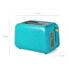 Digital 2-Slice Toaster with Digital Display, Teal Speckle
