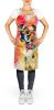 Boxer Hippie Dawg Apron Cooking Kitchen Server Baking Crafts Gardening for Adult Women Men, Unisex, Large, Multicolor