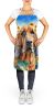 Bloodhound in Sunflowers Apron Cooking Kitchen Server Baking Crafts Gardening for Adult Women Men, Unisex, Large, Multicolor